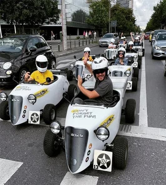 Hot rod mobile advertising in Bucharest
